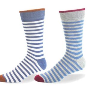 SILVER NEAT STRIPE SOCKS
