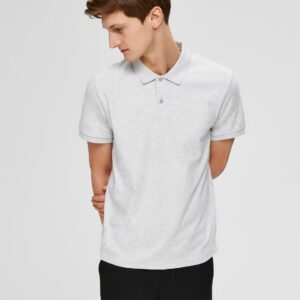 SELECTED COTTON JERSEY SLUB POLO