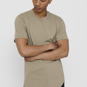 ONLY&SONS MATT LIFE LONG LINE TEE