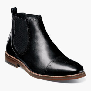 STACY ADAMS MEDALLION TOE CHELSEA BOOT