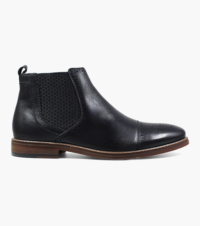 STACY ADAMS MEDALLION TOE CHELSEA BOOT - Image 2