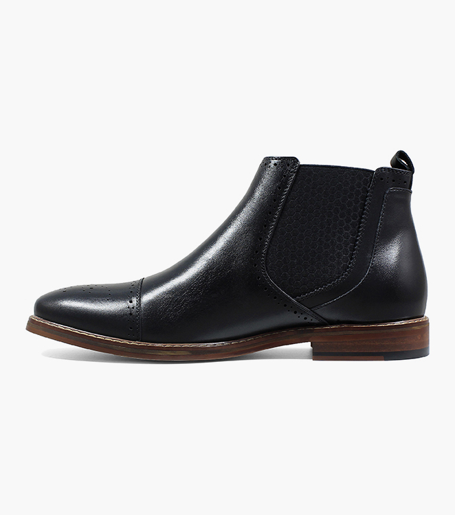 STACY ADAMS MEDALLION TOE CHELSEA BOOT - Image 3