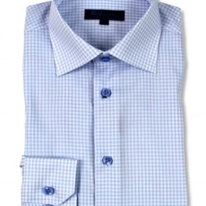 POLIFRONI BLU MINI GINGHAM DRESS SHIRTS