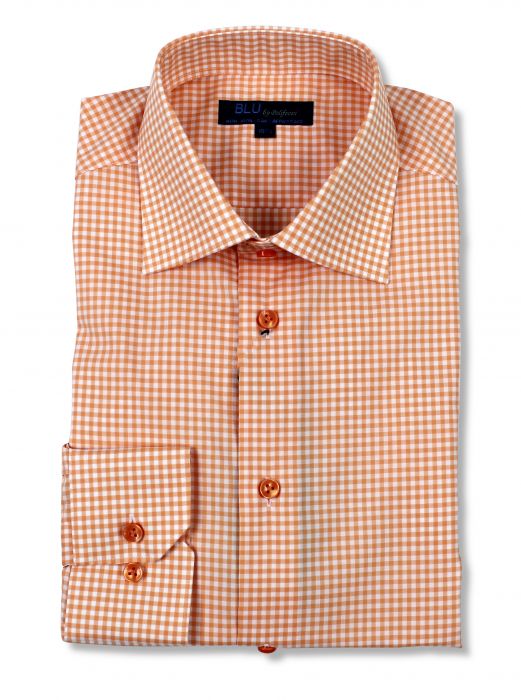 POLIFRONI BLU MINI GINGHAM DRESS SHIRTS - Image 5